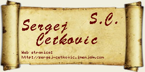 Sergej Ćetković vizit kartica